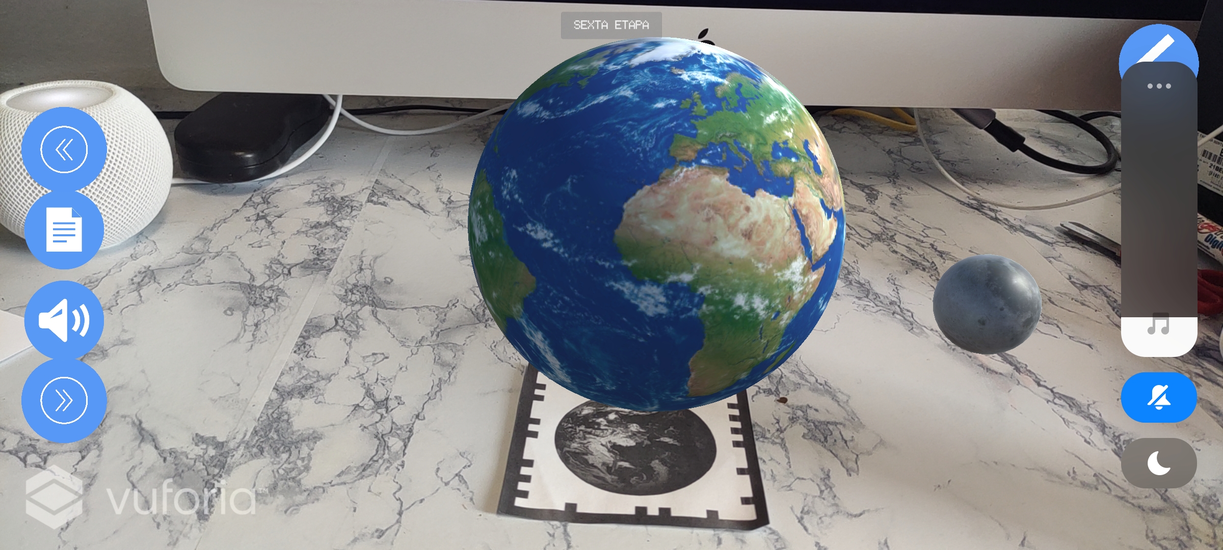 Captura de pantalla de la aplicación PlaneteARth