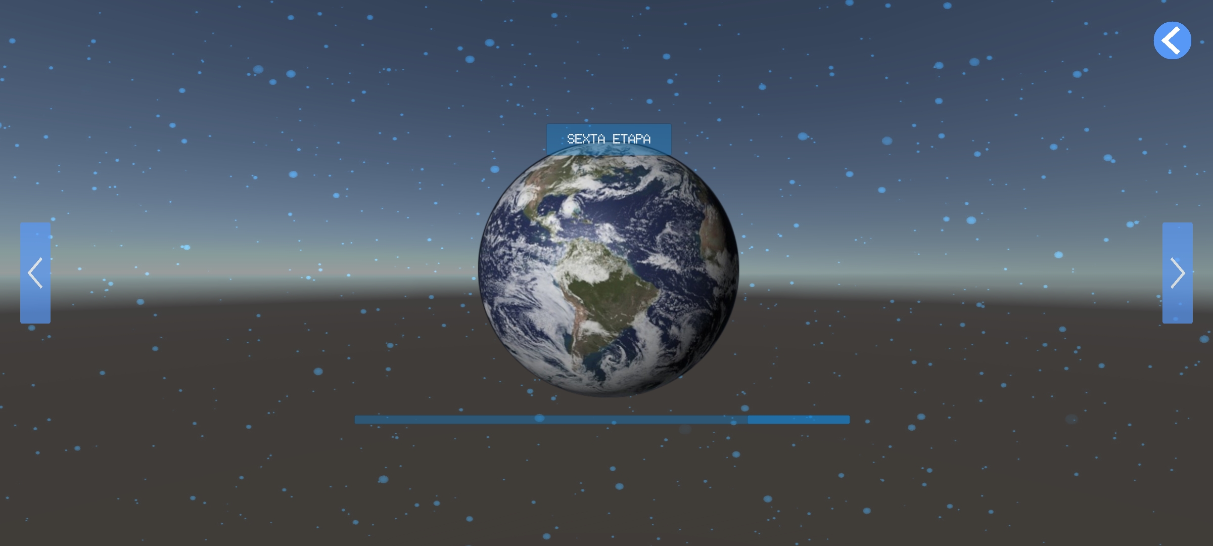 Captura de pantalla de la aplicación PlaneteARth