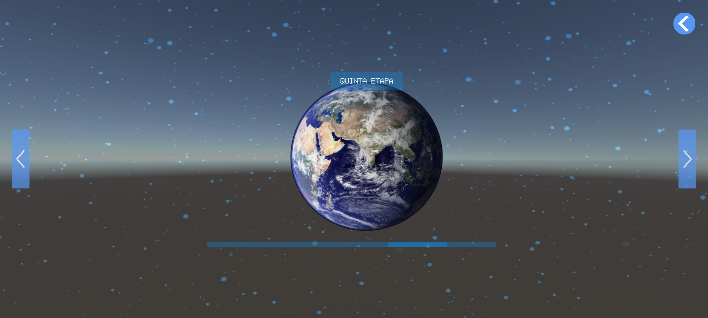 Captura de pantalla de la aplicación PlaneteARth