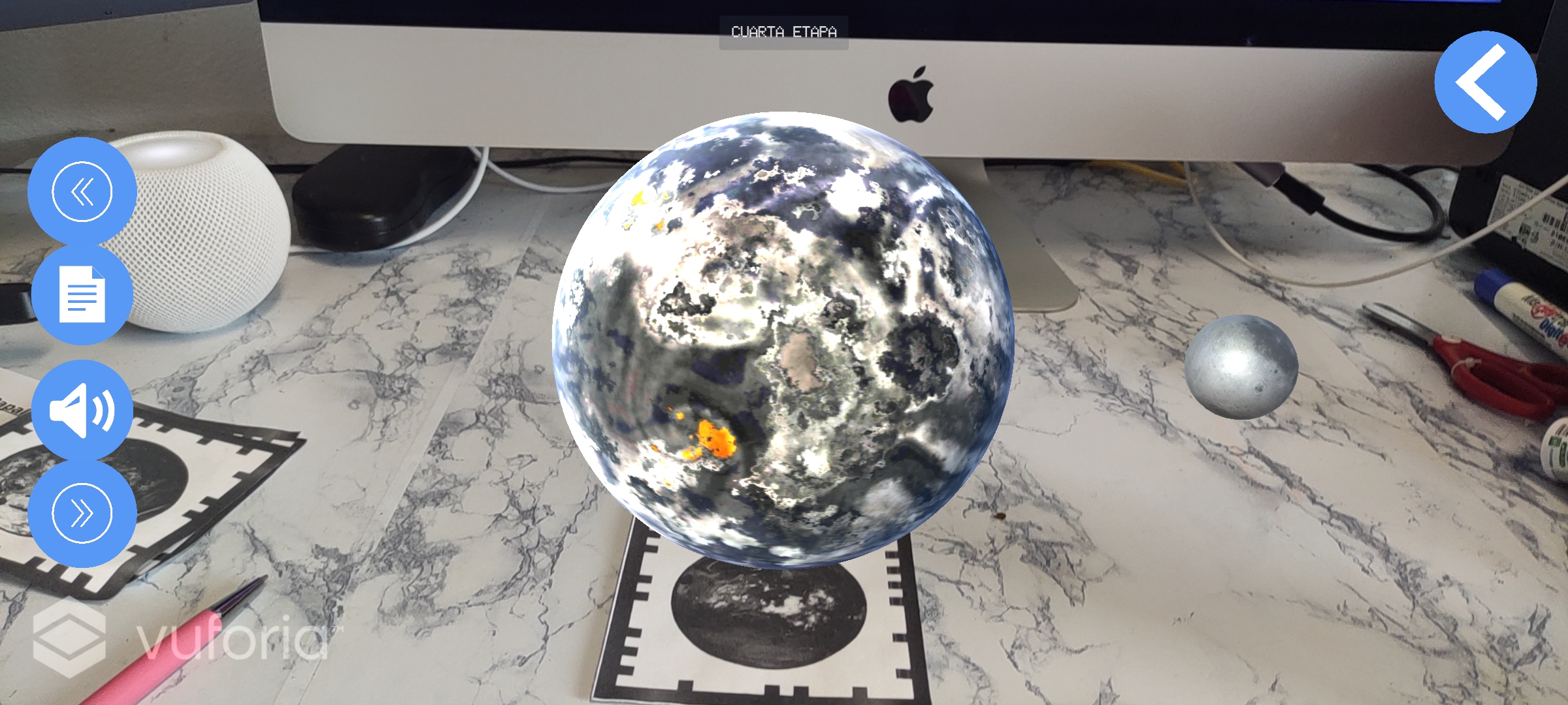 Captura de pantalla de la aplicación PlaneteARth