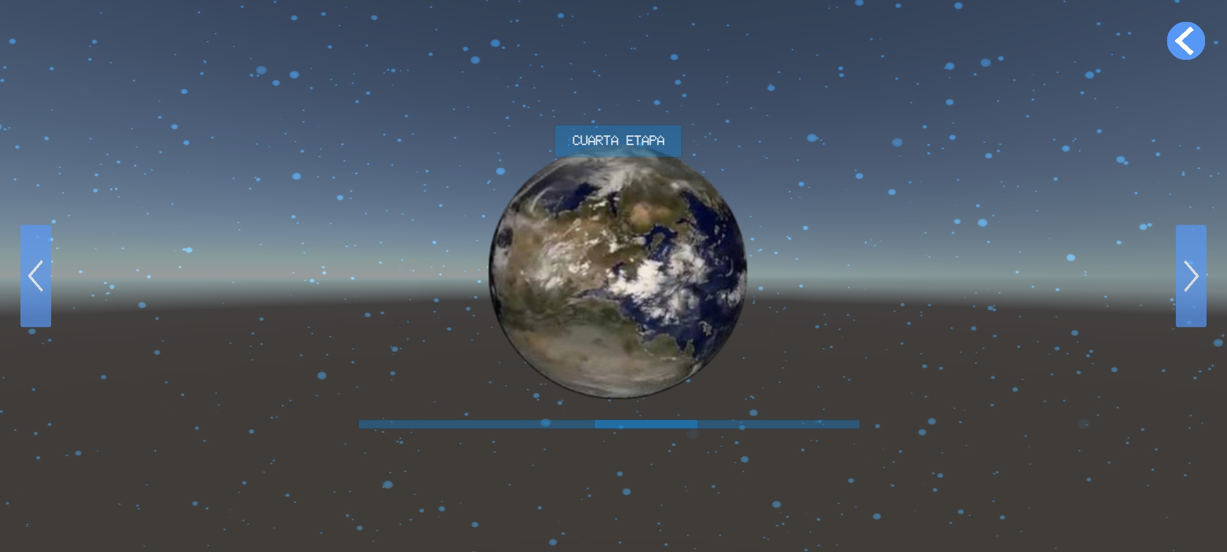 Captura de pantalla de la aplicación PlaneteARth