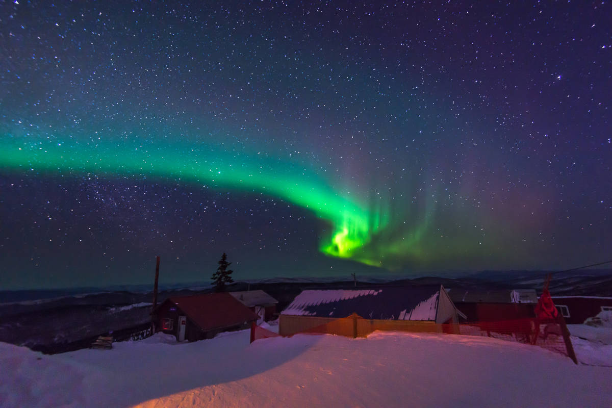 Aurora boreal en Fairbanks